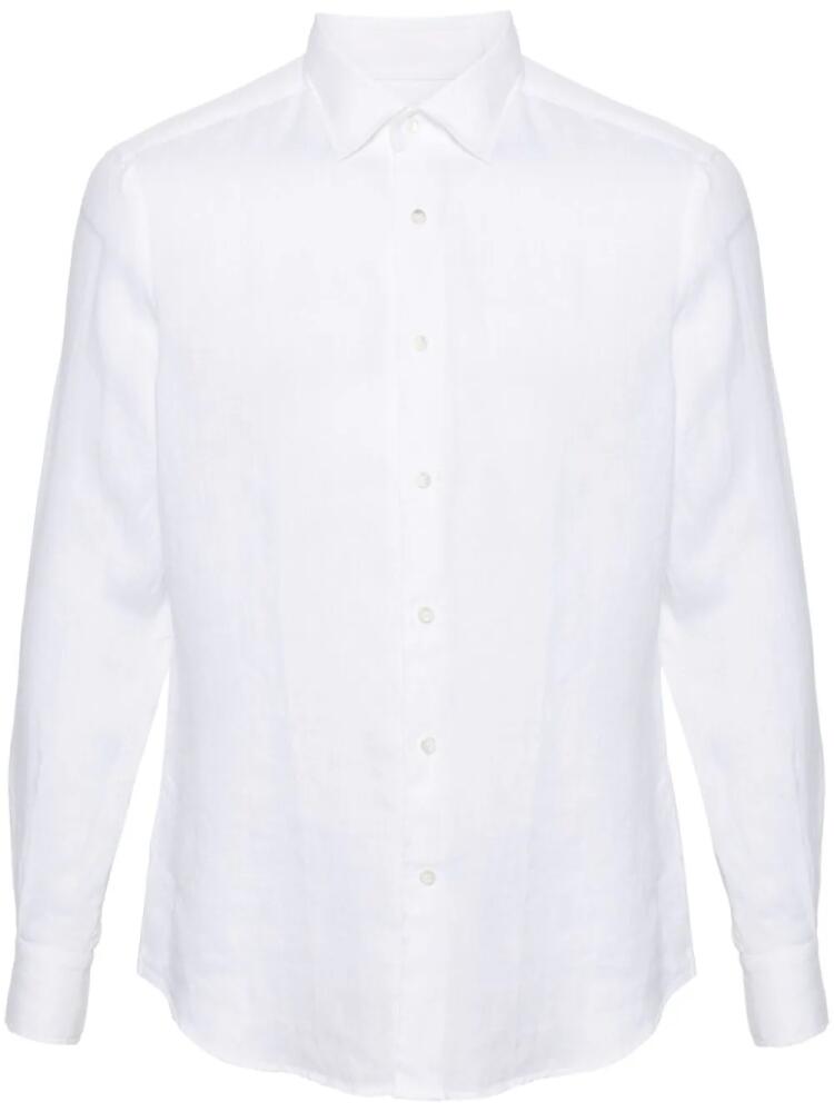 Glanshirt long-sleeve linen shirt - White Cover