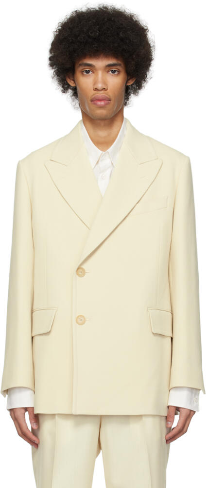 AURALEE Off-White Double-Breasted Blazer Cover