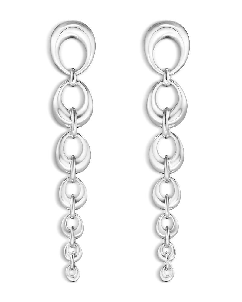 Georg Jensen Sterling Silver Offspring Link Drop Statement Earrings Cover