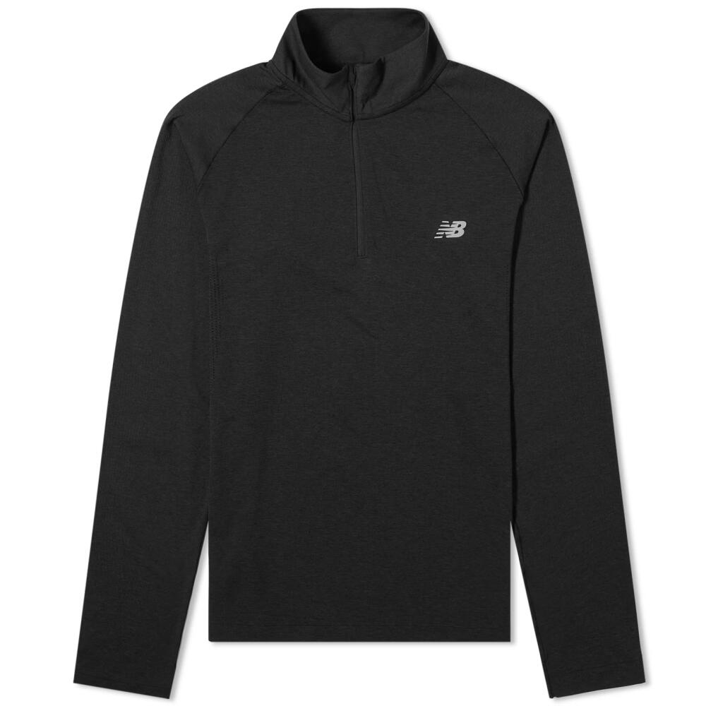 New Balance Running Men's New Balance NB Athletics Seamless 1/4 Zip in Black Cover