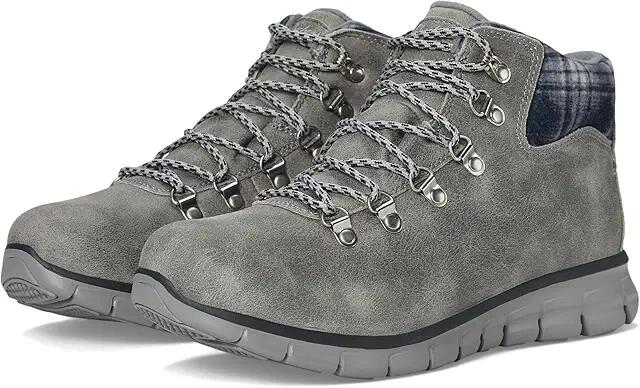 SKECHERS Synergy - Plaid Mood (Charcoal) Women's Boots Cover