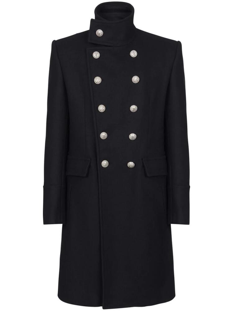 Balmain double-breasted wool coats - Black Cover