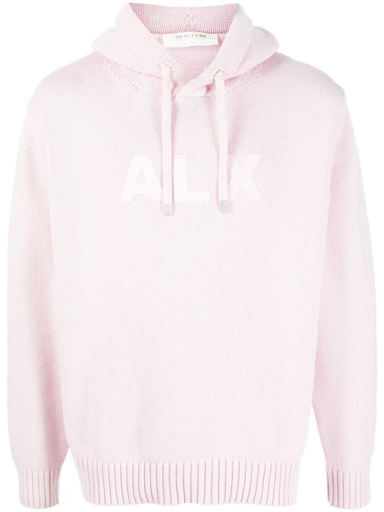 1017 ALYX 9SM logo-print knitted hoodie - Pink Cover