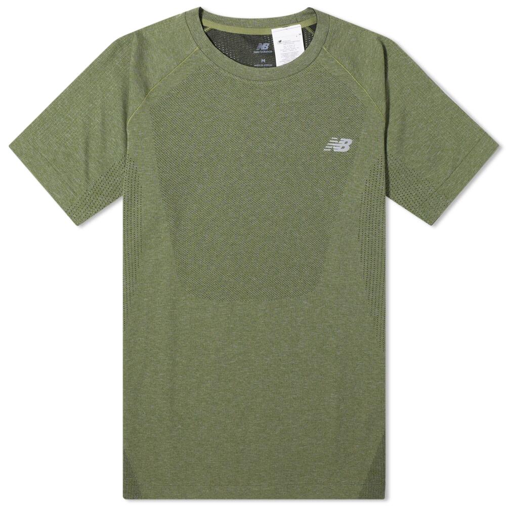 New Balance Running Men's New Balance NB Athletics Seamless T-Shirt in Dark Olivine Cover