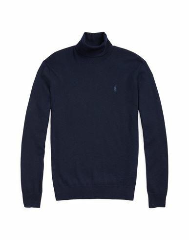 Polo Ralph Lauren Washable Wool Turtleneck Sweater Man Turtleneck Midnight blue Wool Cover