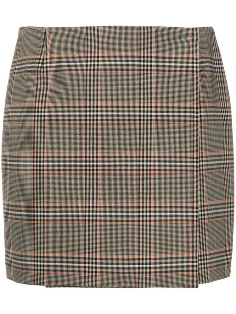 Sportmax Staffa check-pattern mini skirt - Brown Cover