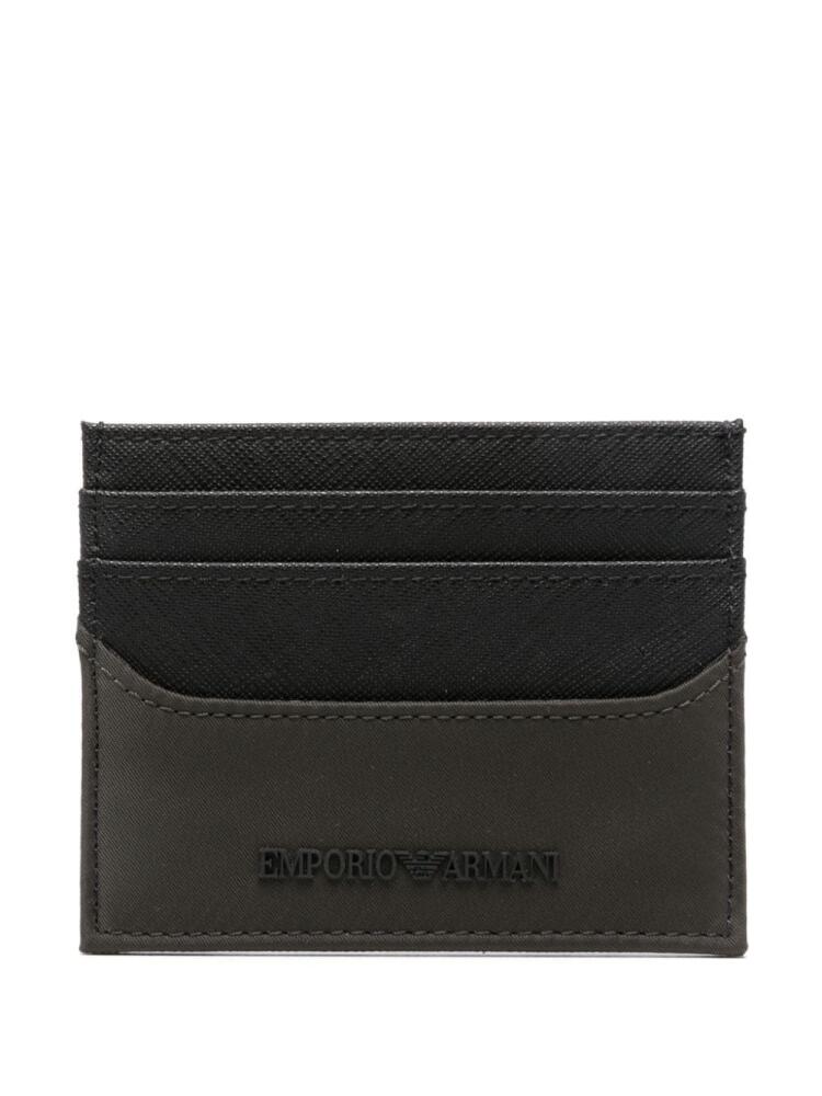 Emporio Armani logo-embossed card holder - Black Cover