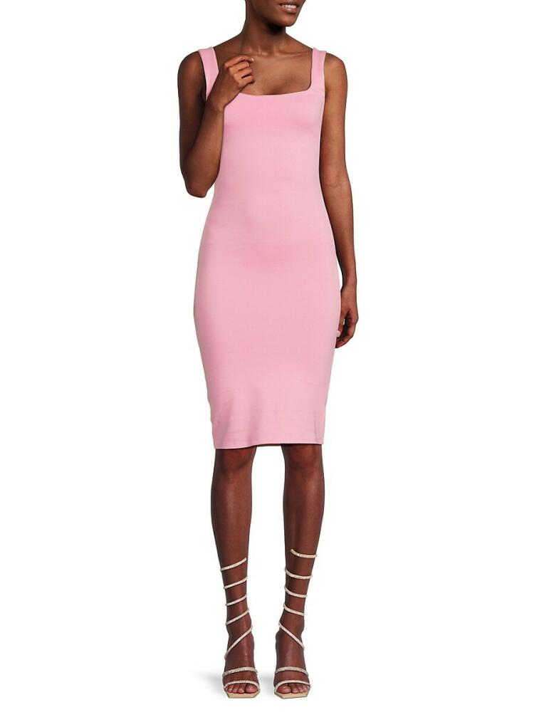 Lea & Viola Women's Squareneck Bodycon Dress - Pink Cover