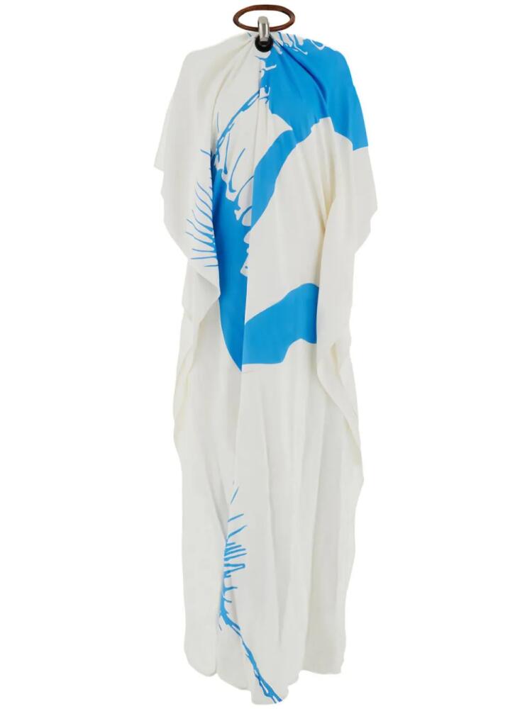 Ferragamo abstract-print maxi dress - Blue Cover