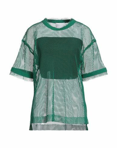 Isabelle Blanche Paris Woman T-shirt Green Polyester, Elastane Cover