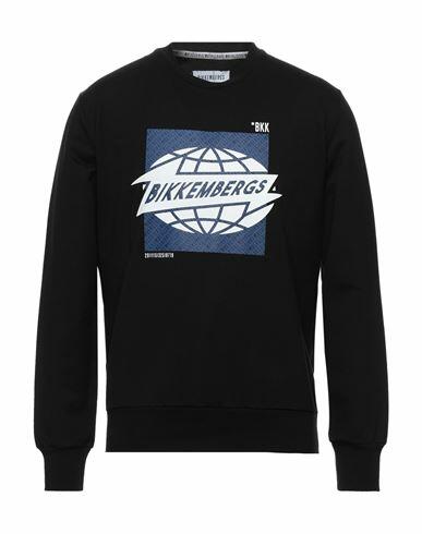 Bikkembergs Man Sweatshirt Black Cotton, Elastane Cover