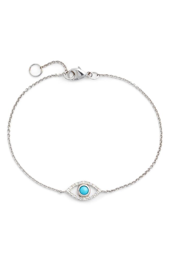 Anzie Evil Eye Turquoise Bracelet in Silver/Blue Cover