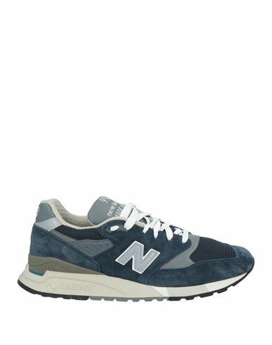 New Balance Man Sneakers Navy blue Leather, Textile fibers Cover