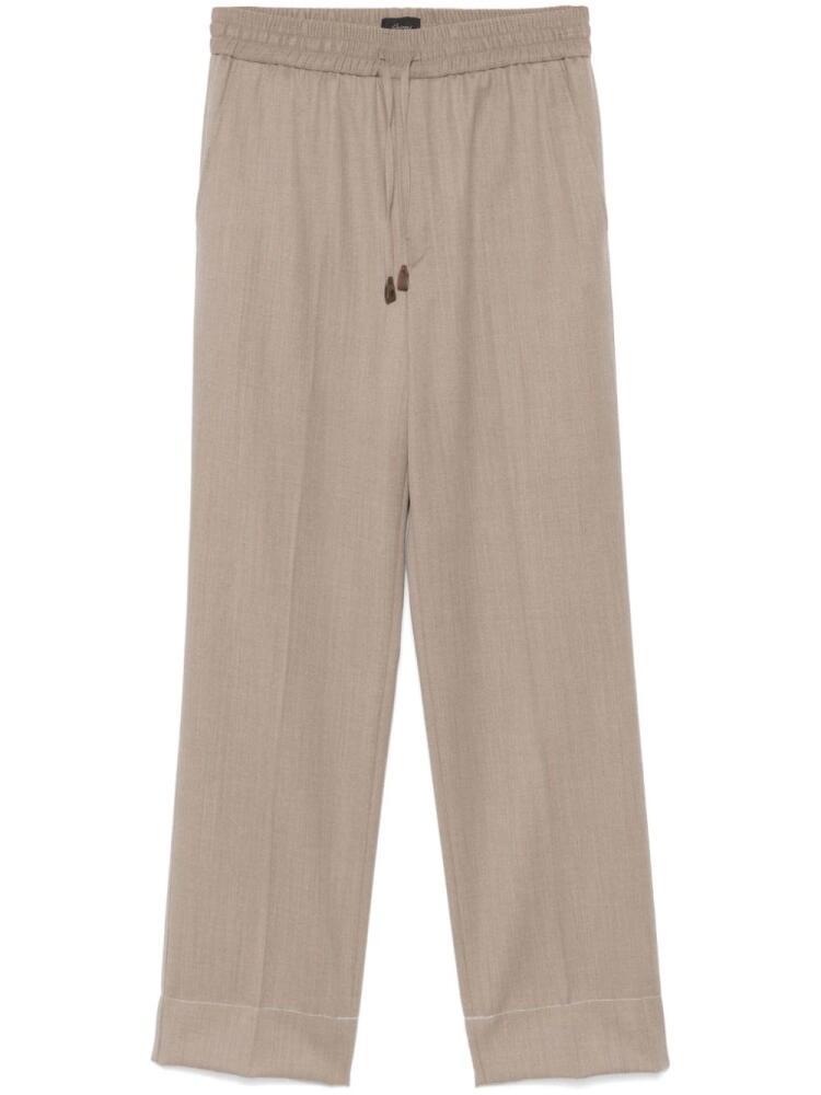 Brioni mélange-effect trousers - Neutrals Cover