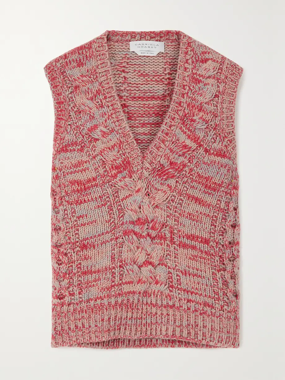 Gabriela Hearst - Ramirez Cable-knit Cashmere Vest - Red Cover