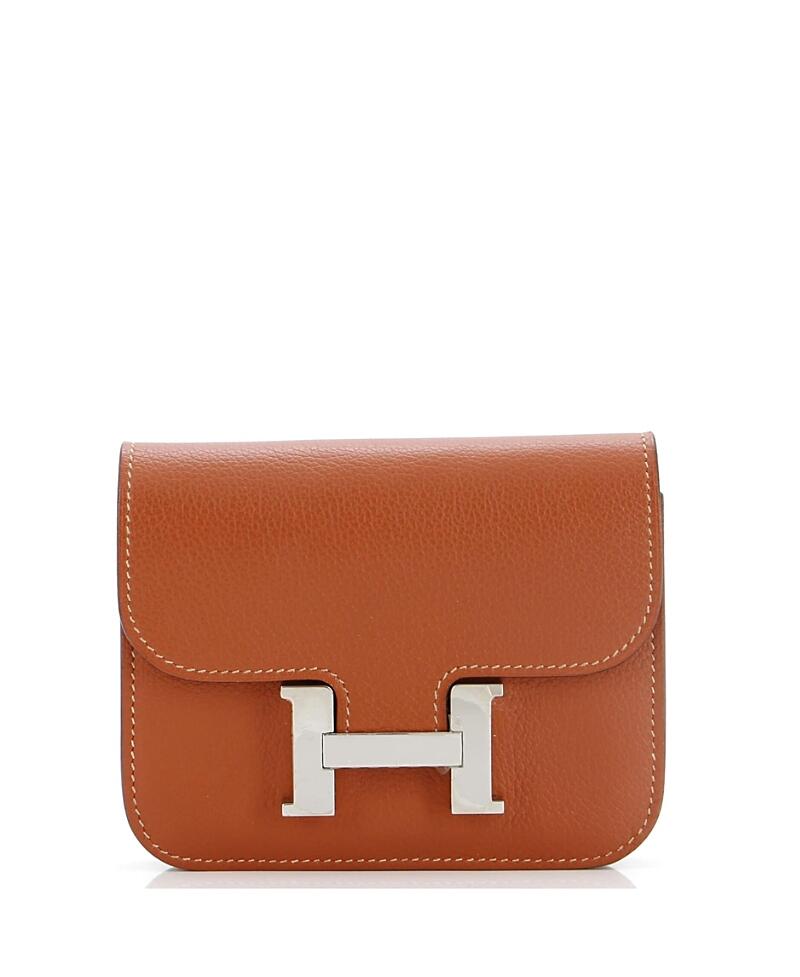 Pre-Owned Hermes Constance Slim Wallet Evercolor Cover