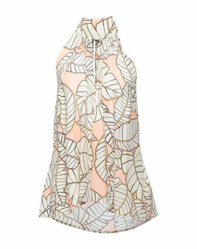 Sfizio Woman Top Beige Viscose, Silk Cover