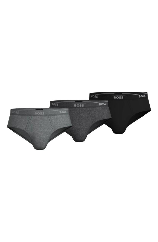 BOSS 3-Pack Assorted Classic Cotton Briefs in Open Grey Cover