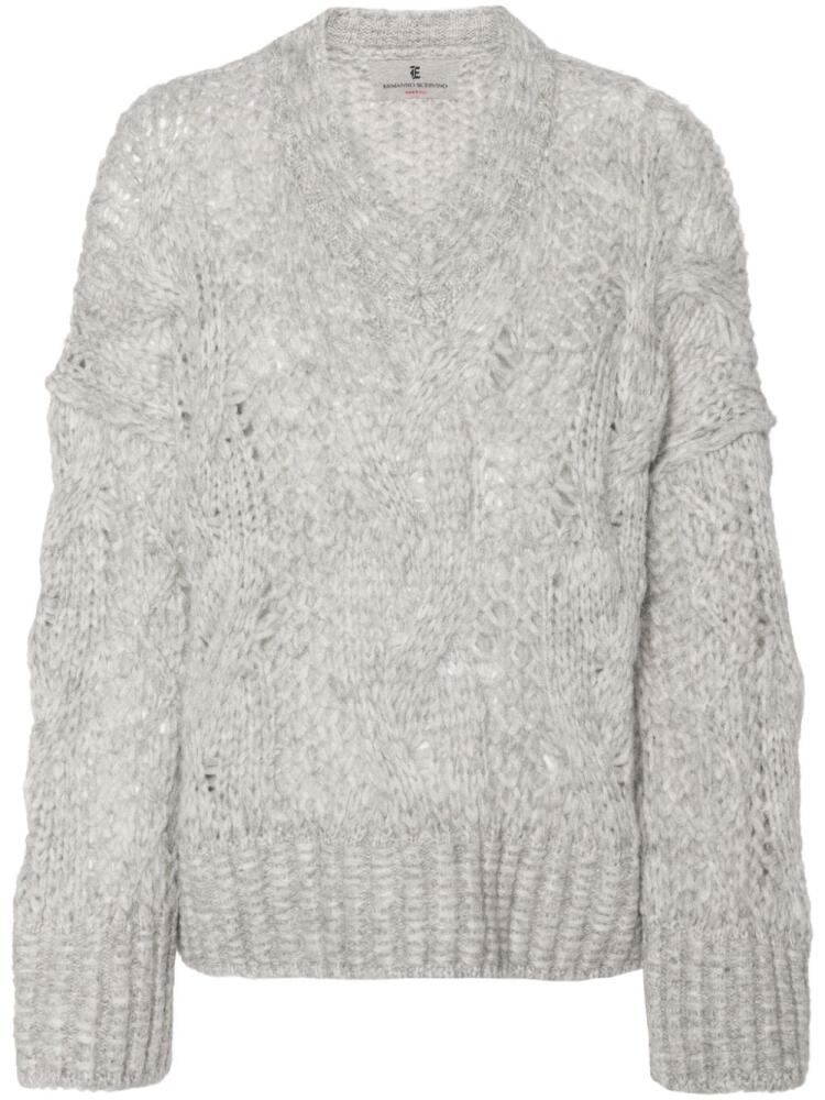 Ermanno Scervino chunky cable-knit jumper - Grey Cover