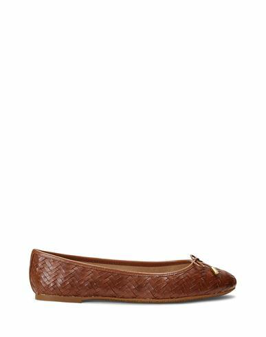 Lauren Ralph Lauren Jayna Woven Leather Flat Woman Ballet flats Tan Soft Leather Cover