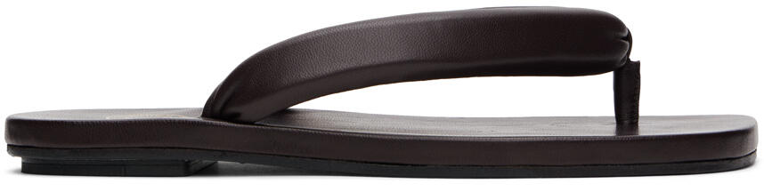 Dries Van Noten Brown Leather Flip Flops Cover