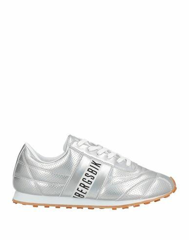 Bikkembergs Woman Sneakers Silver Textile fibers Cover