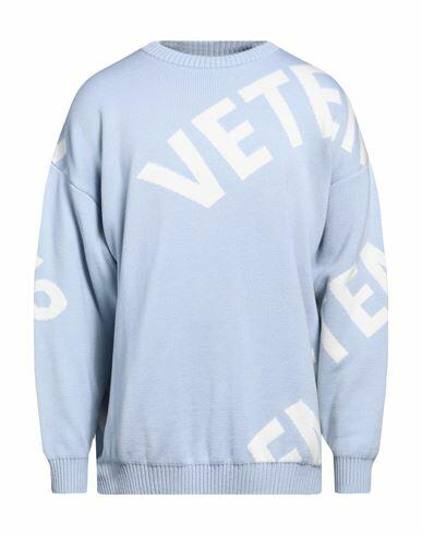 Vetements Man Sweater Sky blue Merino Wool Cover