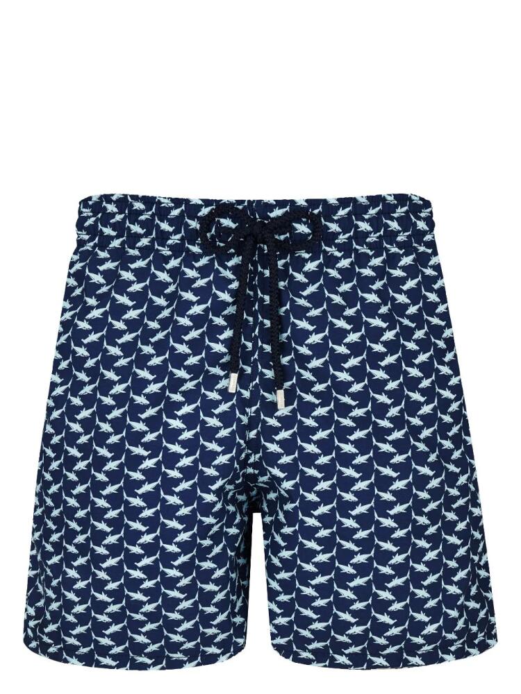 Vilebrequin graphic-print swim shorts - Blue Cover