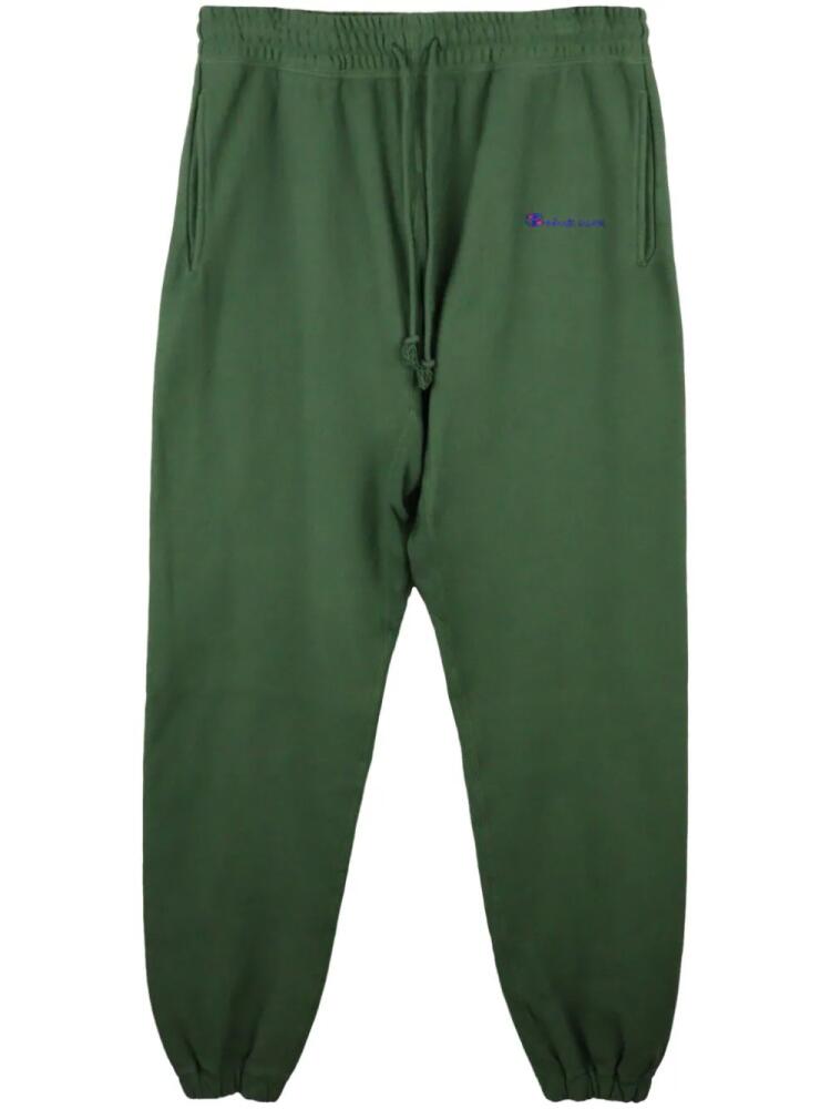 SAINT MXXXXXX logo-embroidered drawstring track pants - Green Cover