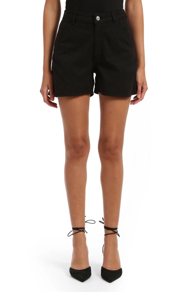 Mavi Jeans Kylie High Waist Twill Shorts in Black Luxe Twill Cover