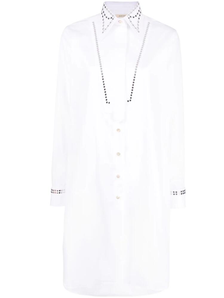 Wales Bonner laser-cut shirt dress - White Cover