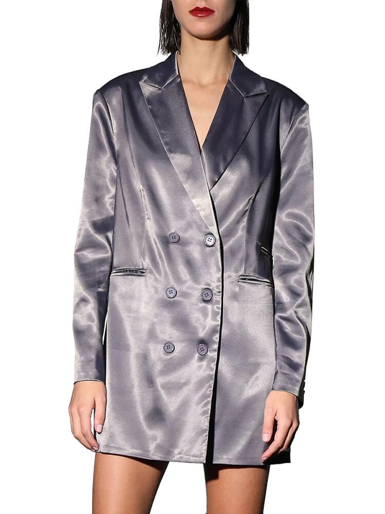 Walter Baker Women's Kamari Satin Blazer - Shadow Cover