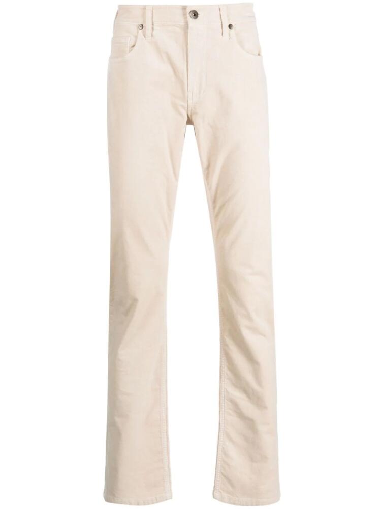 PAIGE Federal logo-patch tapered trousers - Neutrals Cover