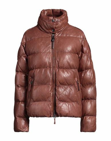 Parajumpers Woman Puffer Brown Lambskin Cover