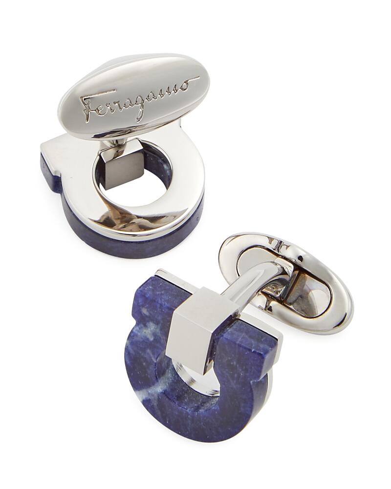 Salvatore Ferragamo Men's Limestone Gancini Cuff Links Cover