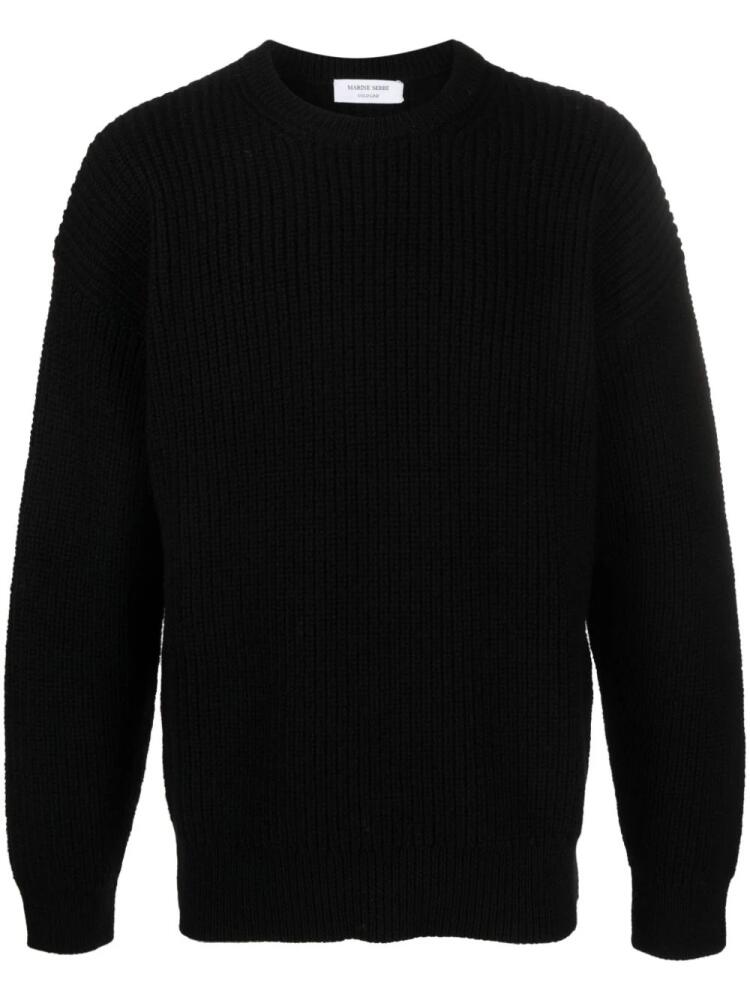 Marine Serre ribbed-knit wool jumper - Black Cover