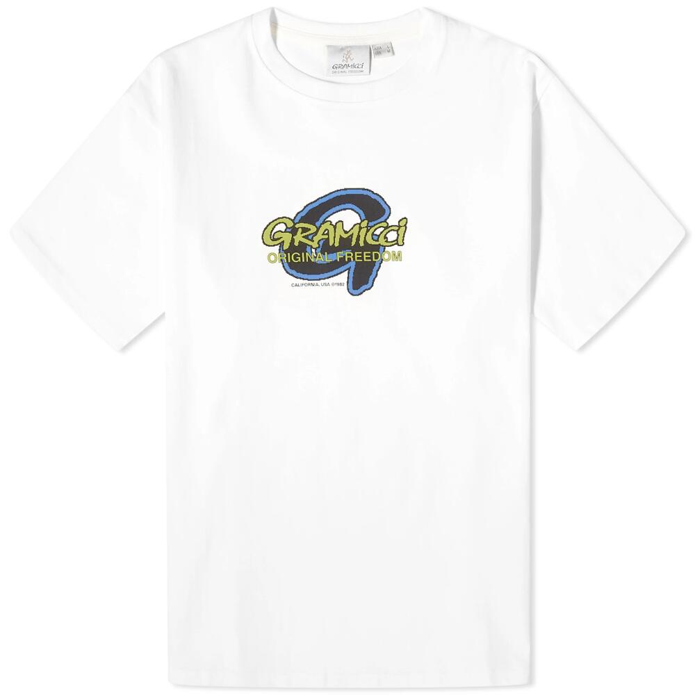 Gramicci Men's Pixel G T-Shirt in White Cover