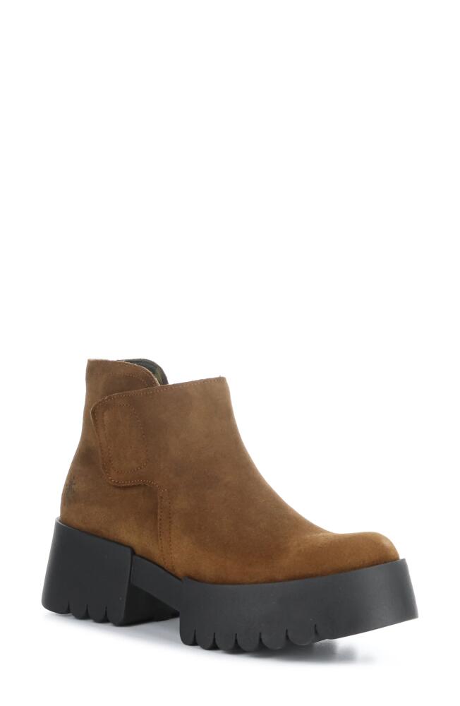 Fly London Endo Platform Bootie in 003 Camel Cover