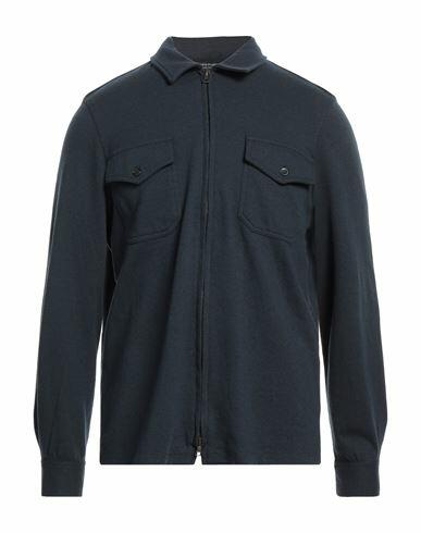 Majestic Filatures Man Shirt Midnight blue Cotton, Cashmere, Merino Wool Cover