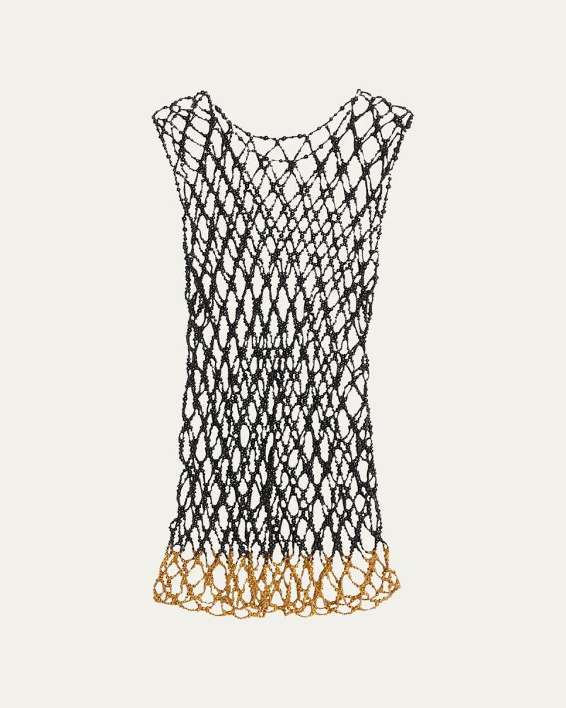 Diotima Deirdre Two-Toned Beaded Mini Dress Cover