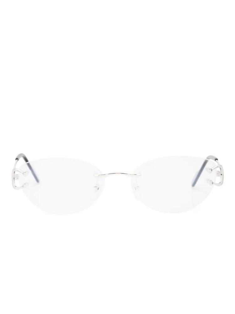 Cartier Eyewear C Dècor cat-eye glasses - Silver Cover