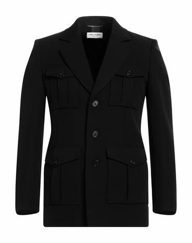 Saint Laurent Man Blazer Black Wool Cover