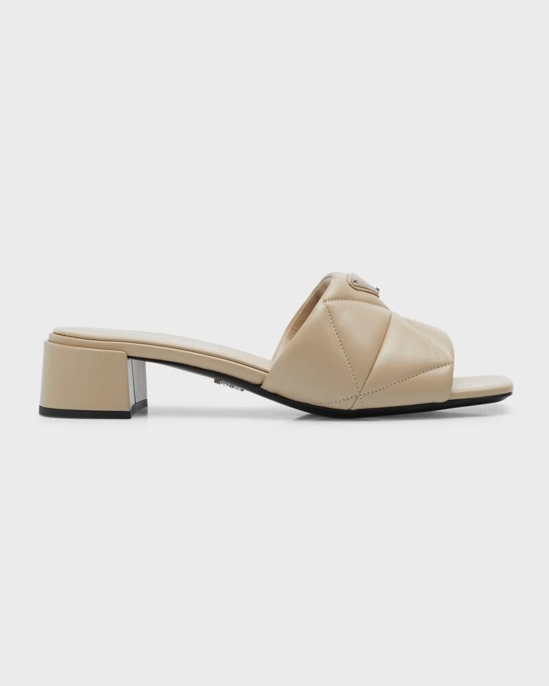 Prada Quilted Leather Slide Sandals Cover