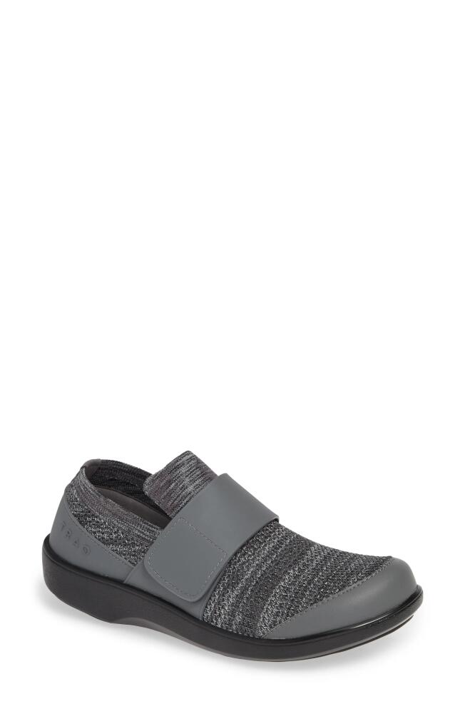 TRAQ by Alegria Qwik Sneaker in Charcoal Leather Cover