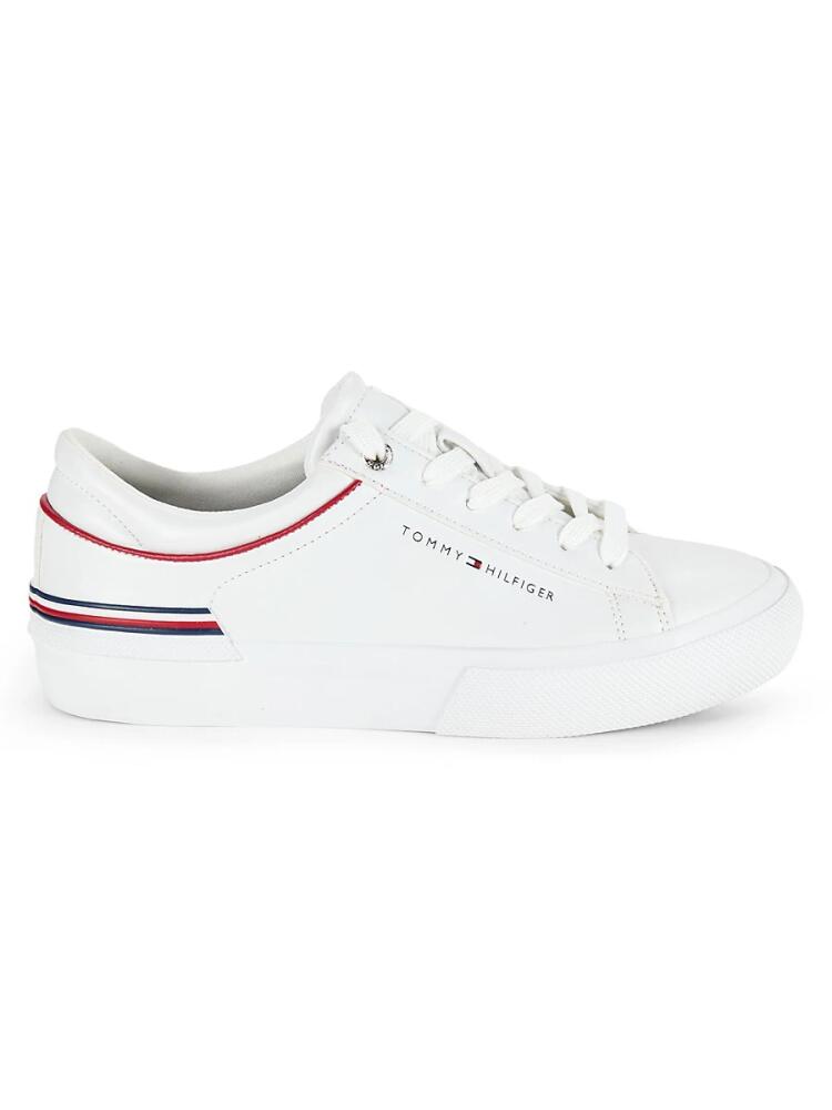 Tommy Hilfiger Women's Kerline Faux Leather Low Top Sneakers - White Cover