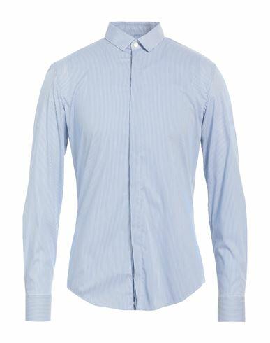 Emporio Armani Man Shirt Azure Size 15 ½ Cotton, Polyamide, Elastane Cover