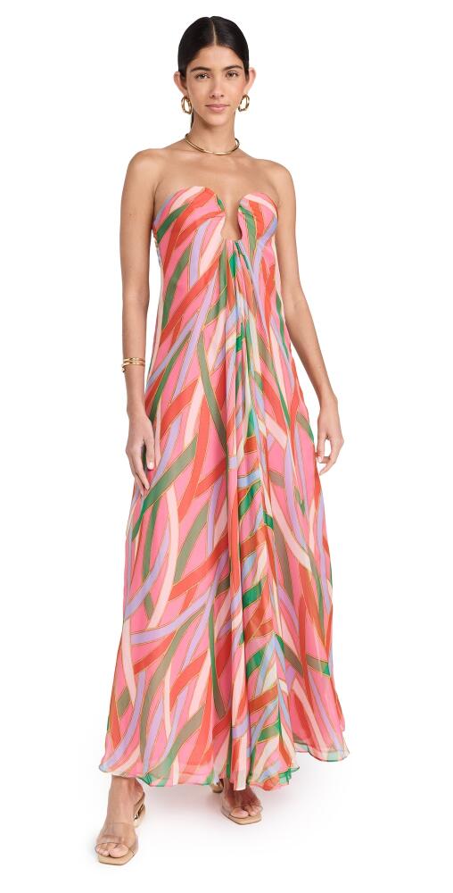 Cult Gaia Misa Gown Vintage Stripe Print Cover