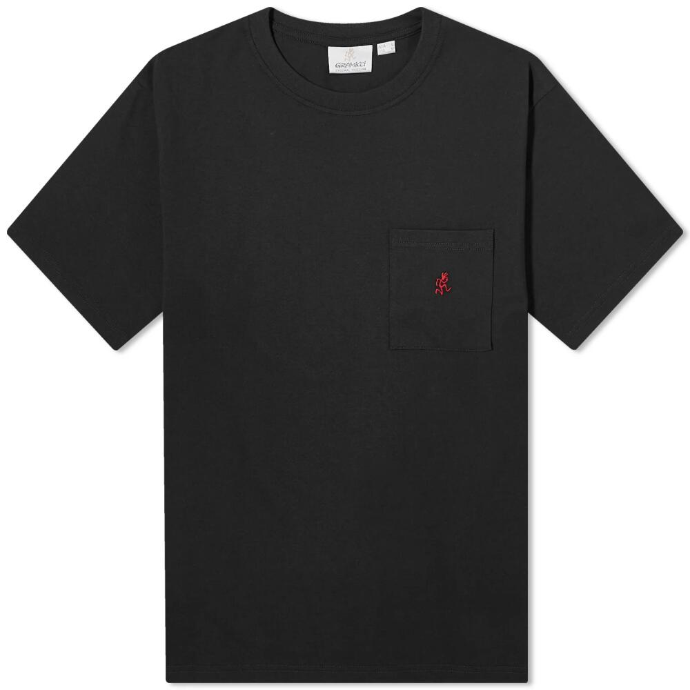 Gramicci Men's One Point Pocket T-Shirt in Vintage Black Cover