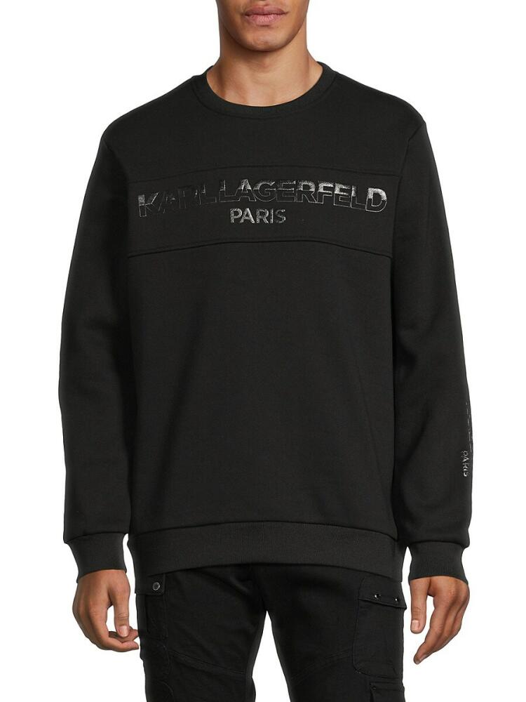 Karl Lagerfeld Paris Men's Logo Sweatshirt - Black Cover