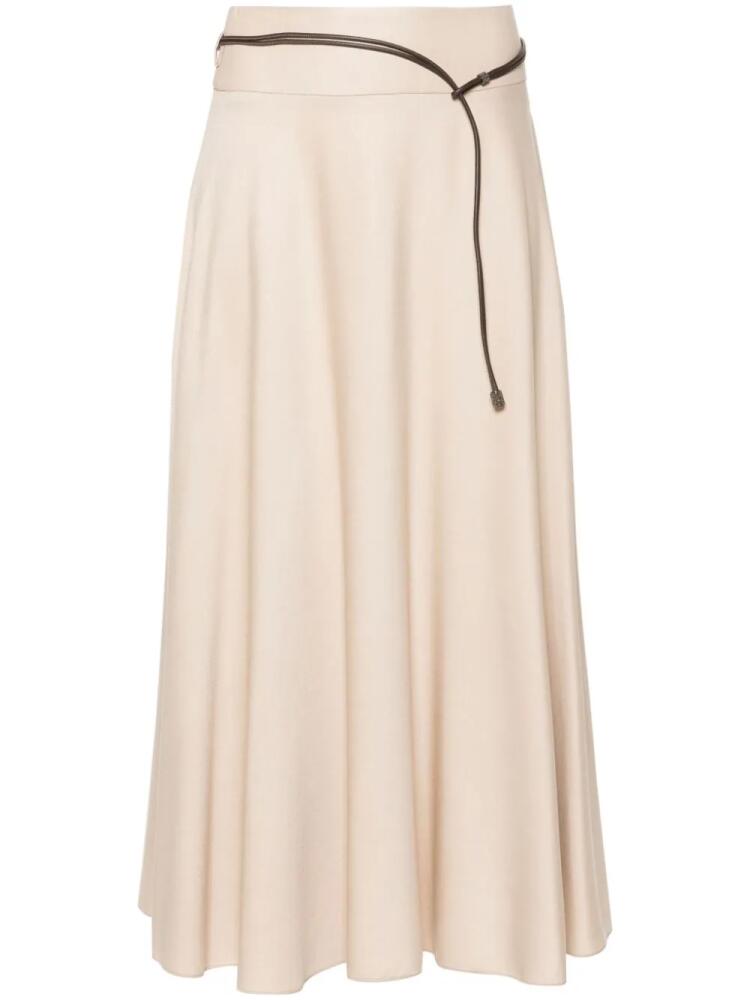 Peserico belted midi skirt - Neutrals Cover